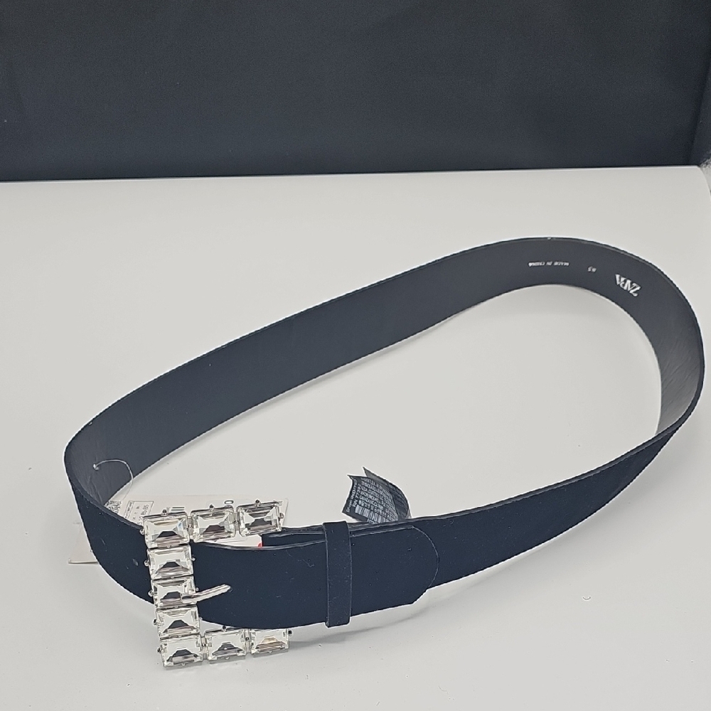 Black Belt with Silver Buckle